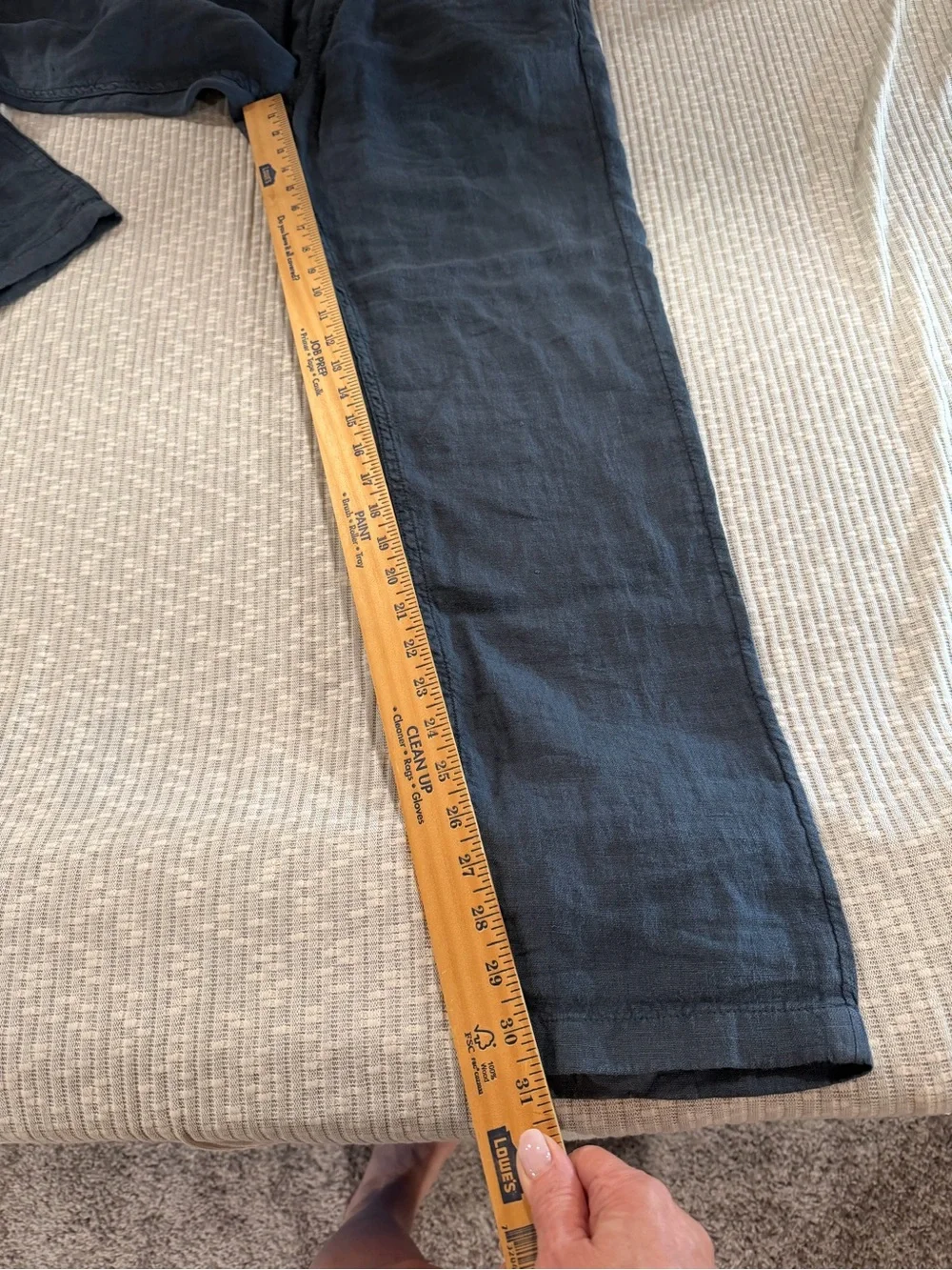 Faherty Men’s Linen Drawstring Pants Medium Washed Navy Blue 100% Linen